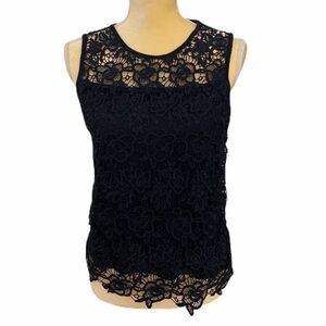 Nanette Lepore lace detailed tank - Dark Navy - XS